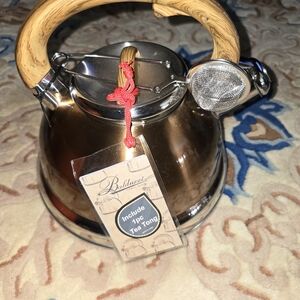 Balduzzi Copper & Stainless Steel Tea Kettle with Tea Tong